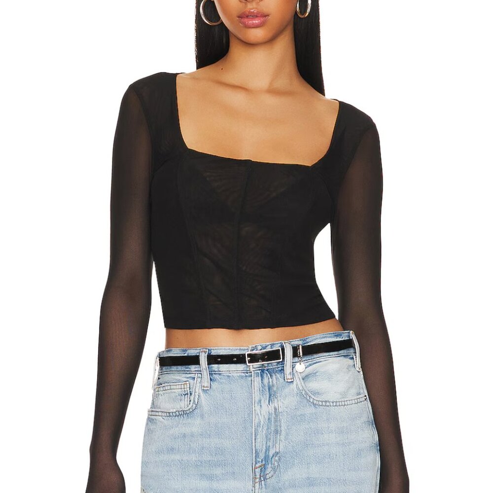 BNWT Steve Madden Hayden Mesh Corset Top
